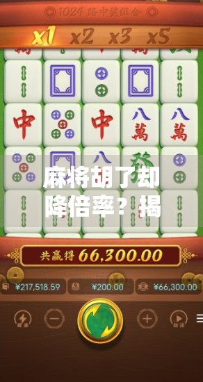 麻将胡了却降倍率？揭秘背后的游戏机制与玩家避坑指南