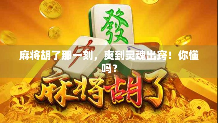 麻将胡了那一刻，爽到灵魂出窍！你懂吗？