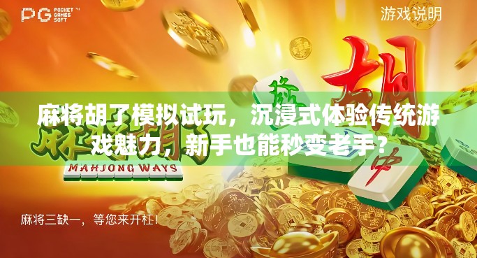 麻将胡了模拟试玩，沉浸式体验传统游戏魅力，新手也能秒变老手？