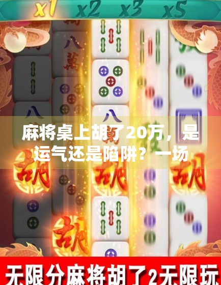 麻将桌上胡了20万，是运气还是陷阱？一场看似幸运的赌博背后，藏着多少普通人难以察觉的深渊
