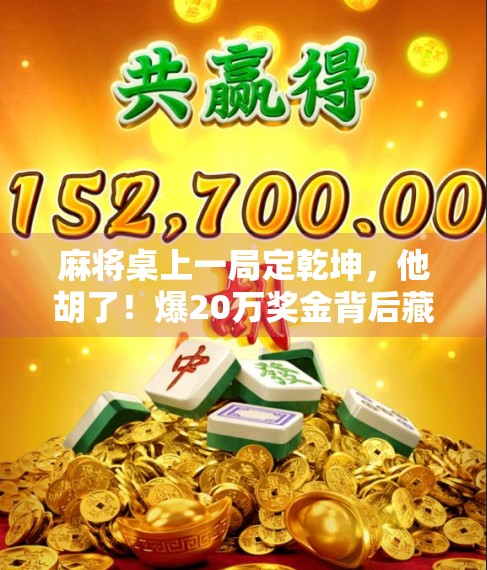 麻将桌上一局定乾坤，他胡了！爆20万奖金背后藏着什么秘密？